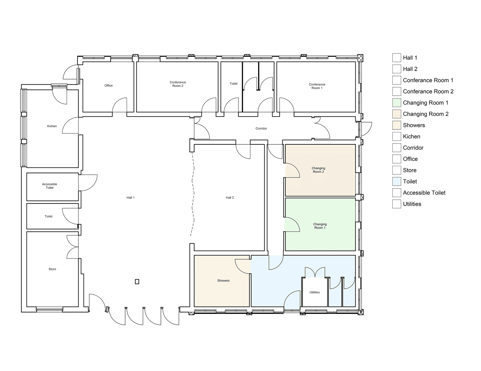 Changing Rooms with Showers